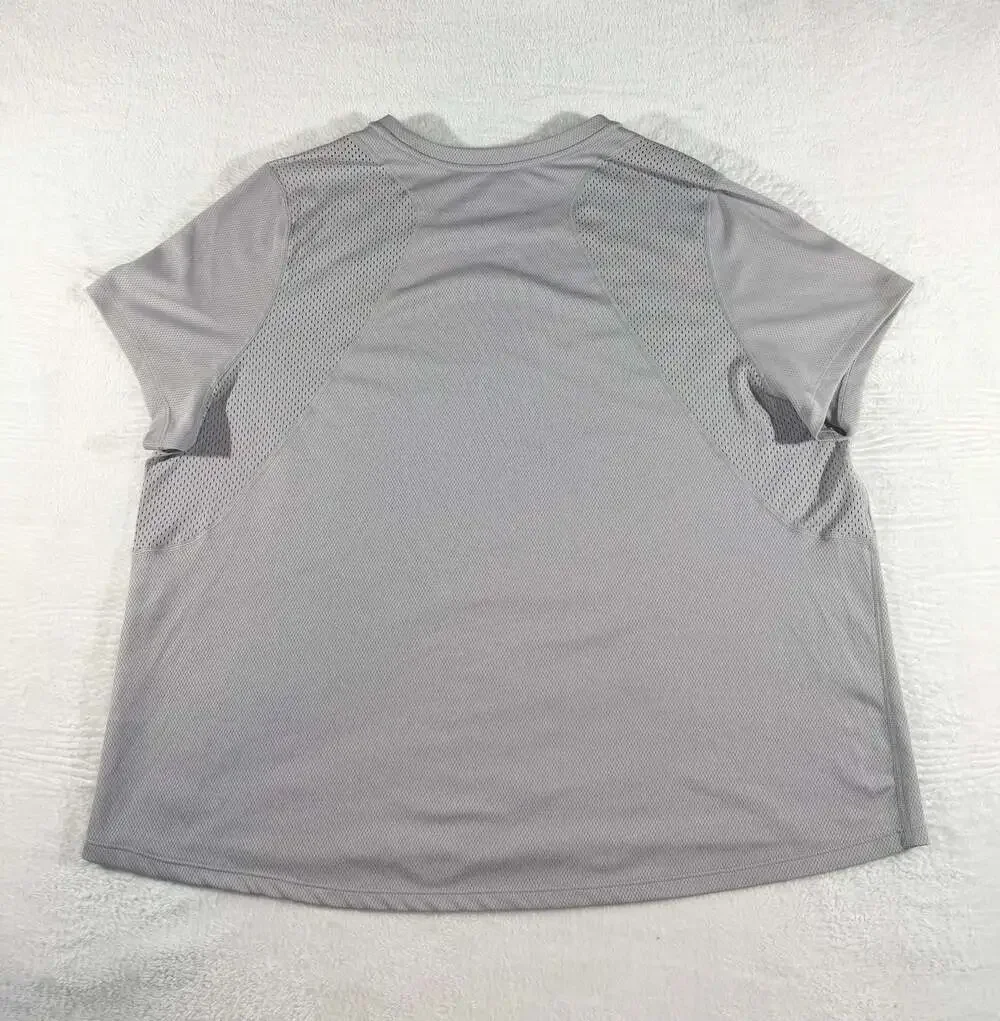 Nike Dri-FIT Running Women’s Short-Sleeve Performance Mesh Top Gray Size 1X